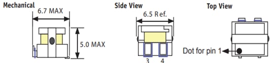 Mechanical Drawing - ICE Components CT06 Current Sense Transformers